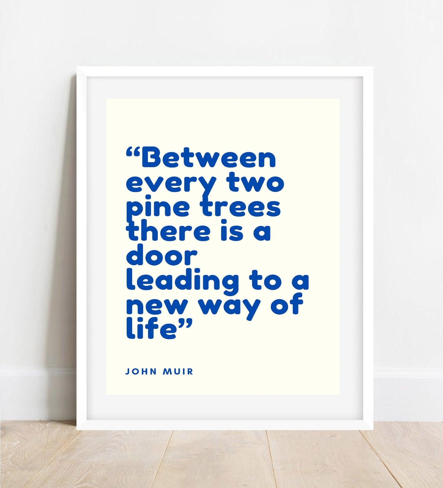 John Muir Quote Print: Outdoors Typography Wall Art