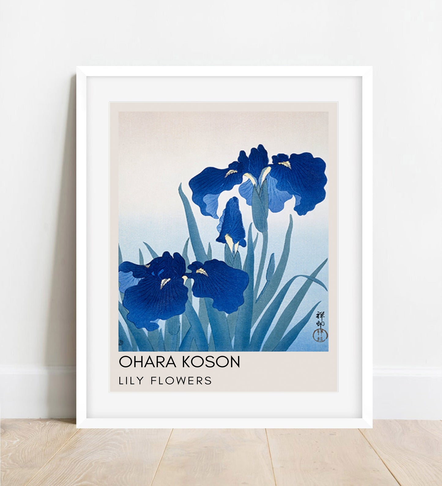 Ohara Koson Iris Print: Japanese Vintage Art (A4 Portrait)