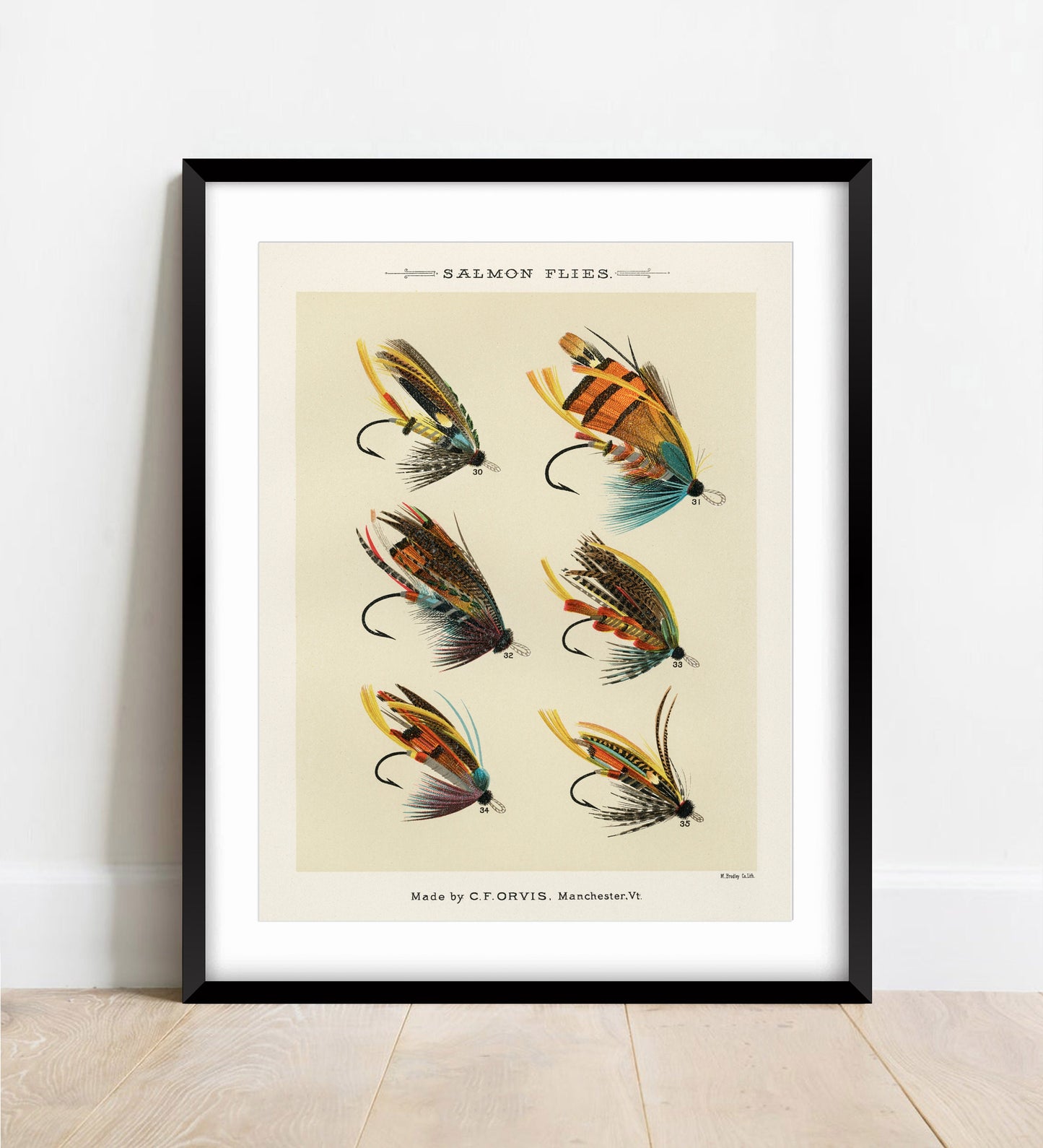Salmon Flies, Fishing Print