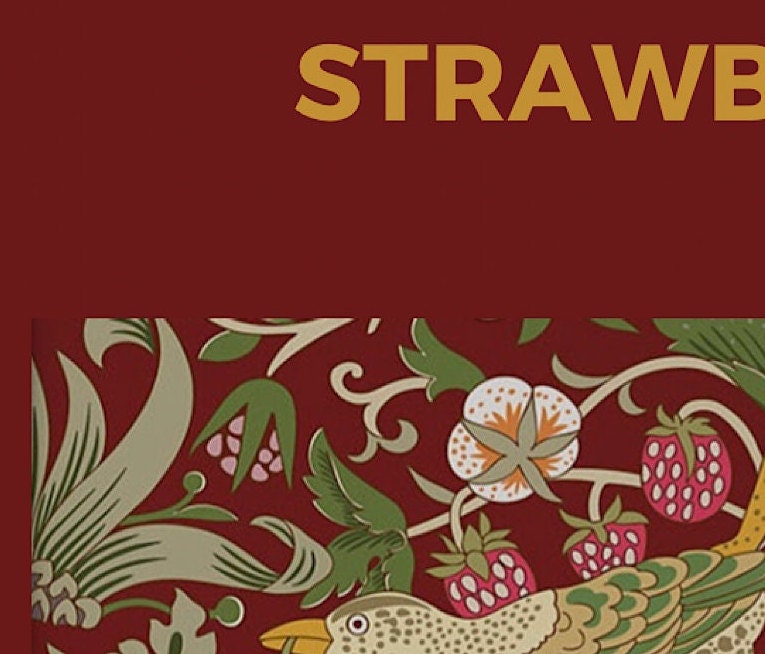 William Morris Strawberry Thief Print: Art Nouveau Floral Wall Art