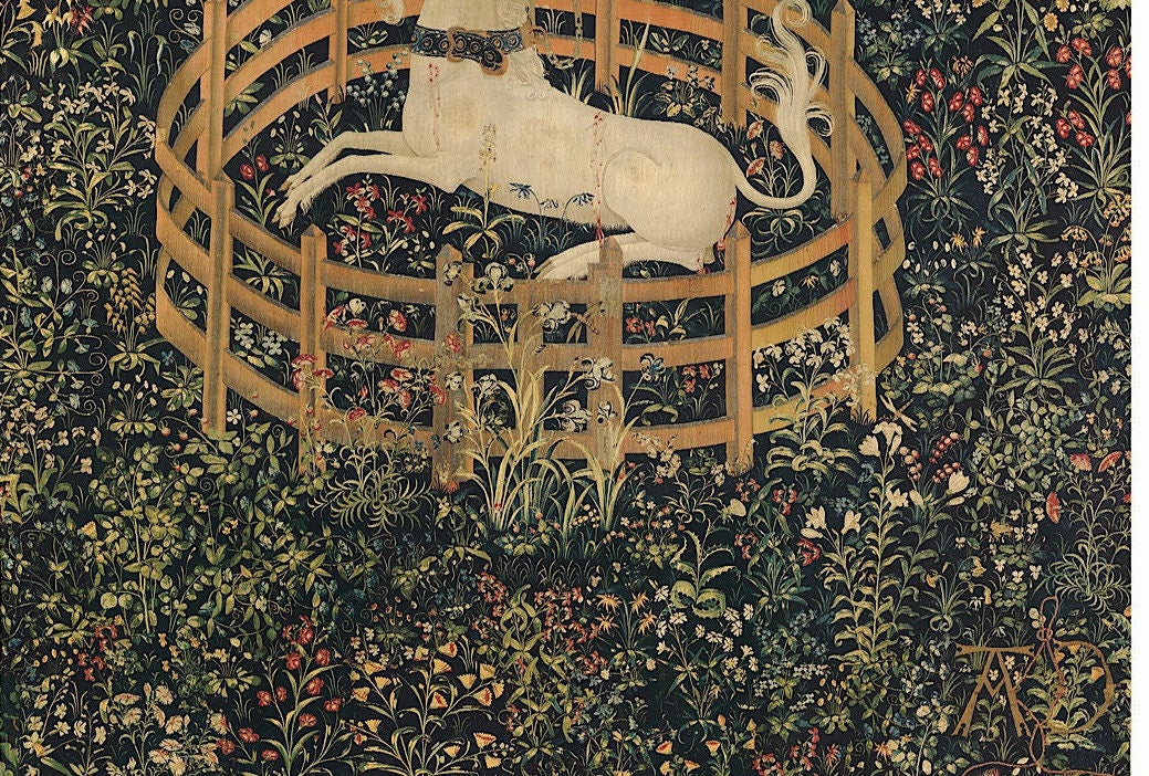 Unicorn Tapestry Art Print: Medieval Fine Art Paper