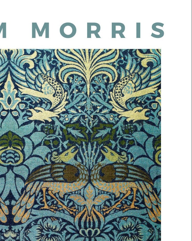 William Morris Peacock & Dragon Art Nouveau Exhibition Poster