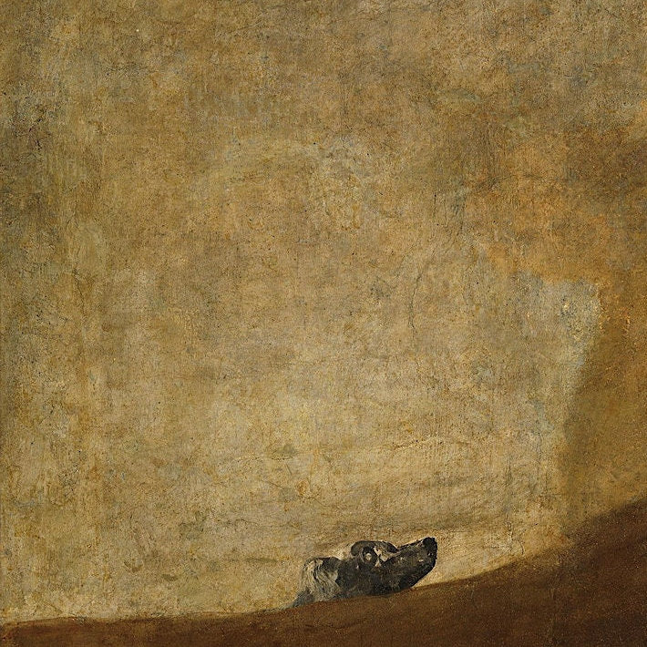 Goya Dog Print: Spanish Art Vintage Poster
