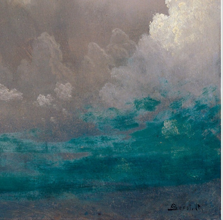 Albert Bierstadt Seascape Art Print: Storm Clouds Vintage Poster