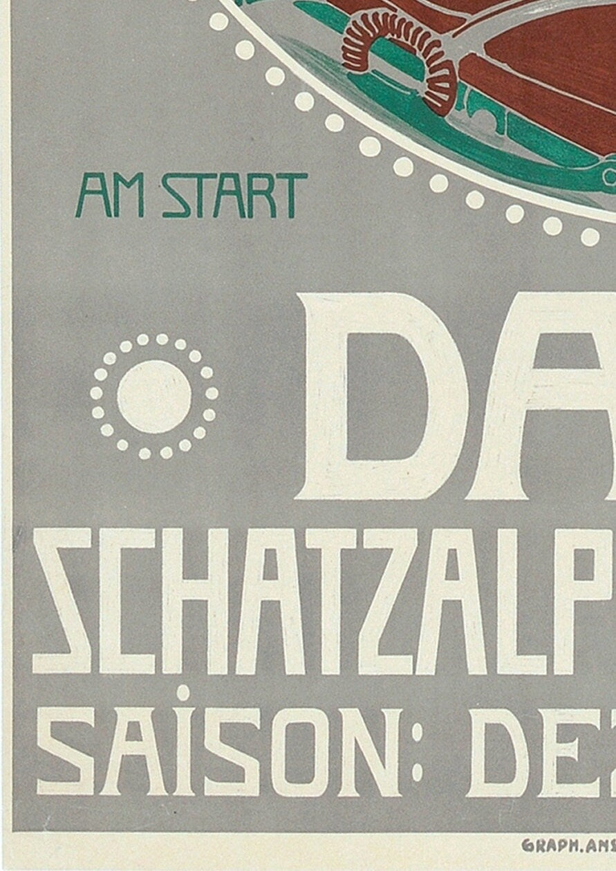 Davos Switzerland Vintage Winter Sports Poster (A1/A2/A3/A4)