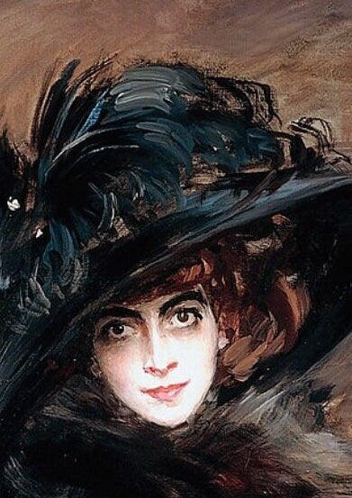 Boldini Marchesa Casati Greyhound Print: 1908 Realism Fine Art Paper