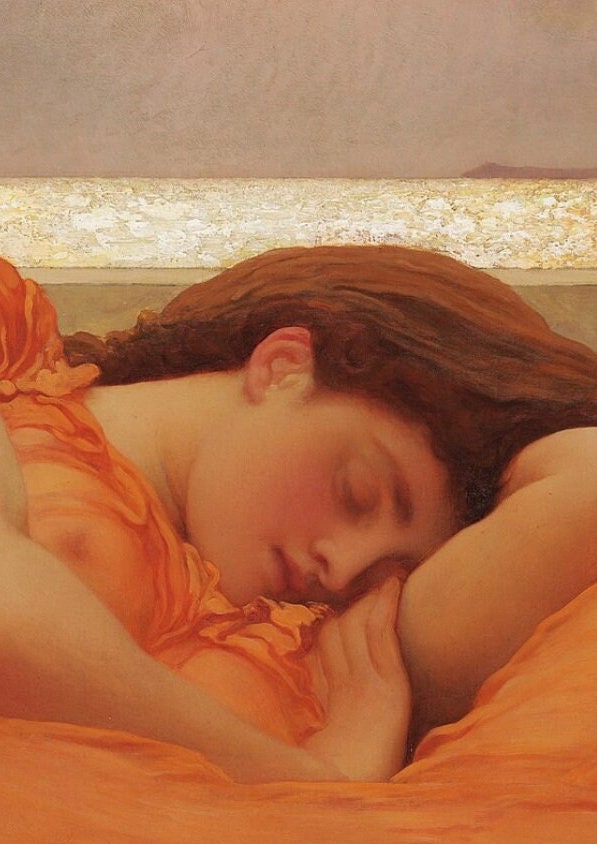 Frederic Leighton's Flaming June Print: Fine Art Paper Poster