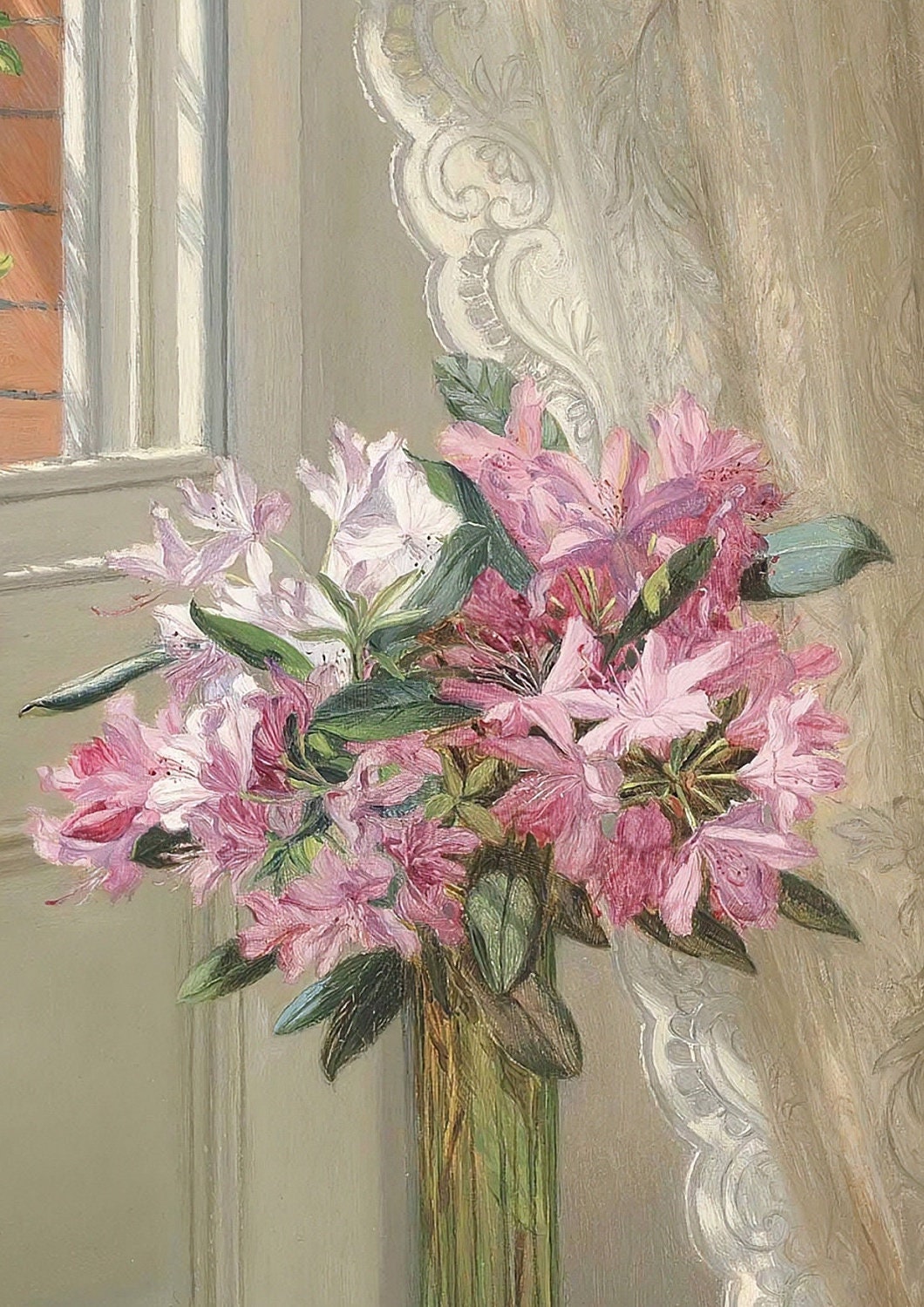 Jessica Hayllar Rhododendrons Print: Vintage Flower Art Poster