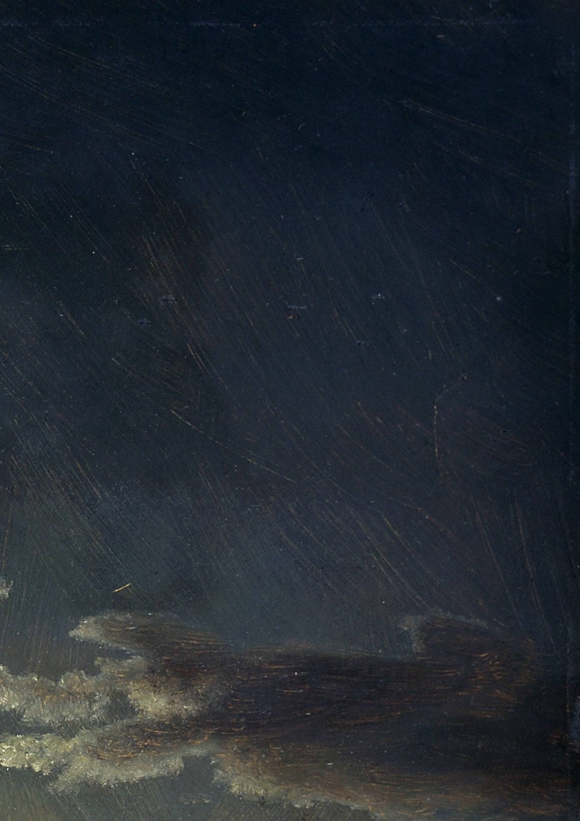 Albert Bierstadt Moonlight Print: Vintage Cloud Study, Sea Art