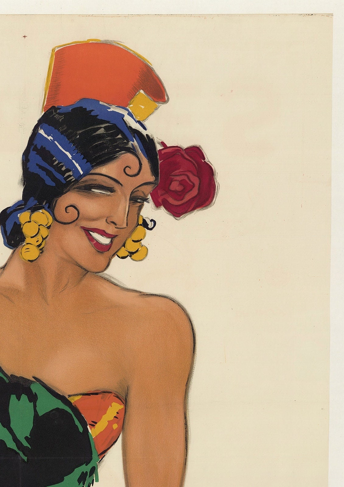 Les Gitanes Vintage French Poster: Colourful Retro Print