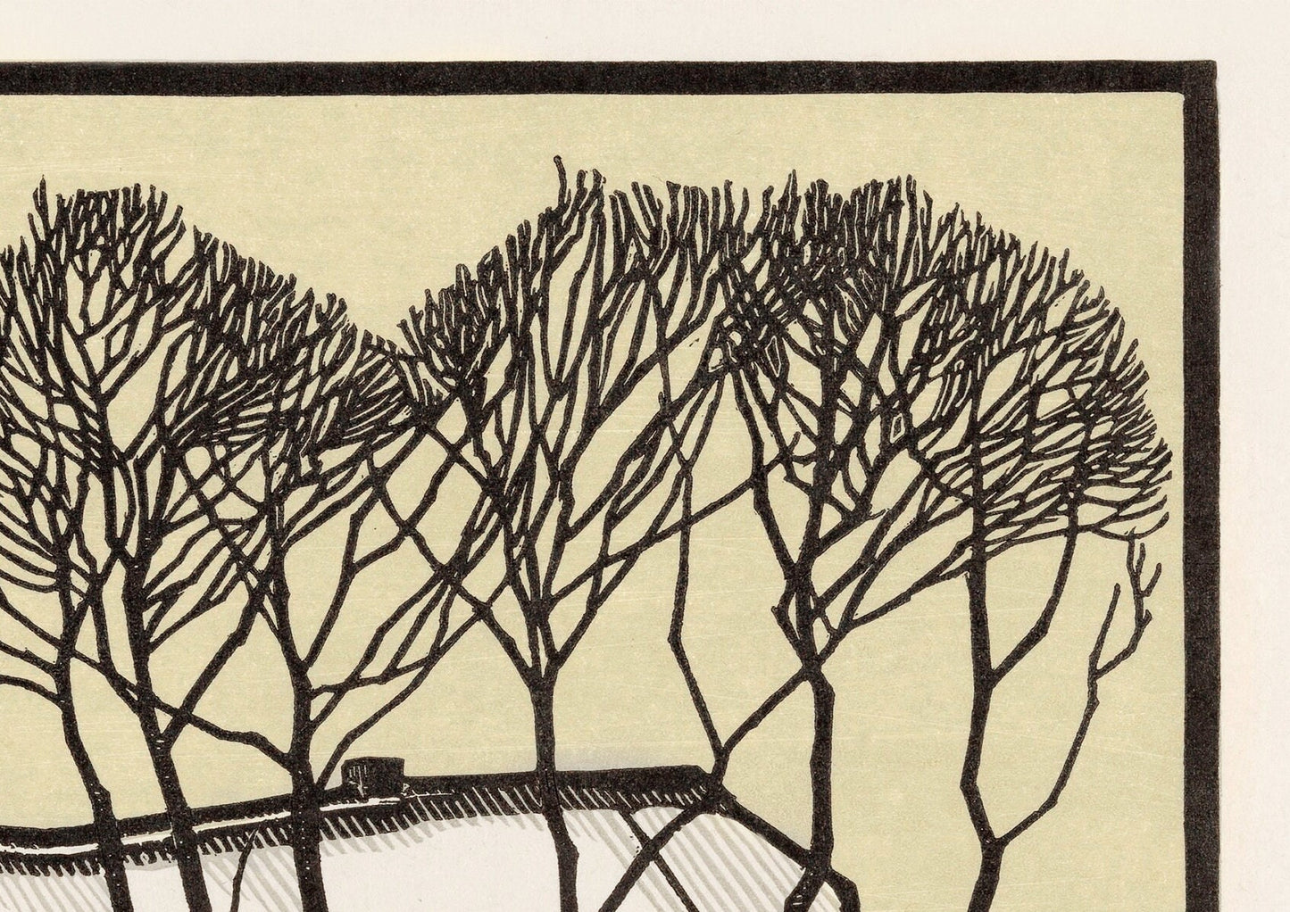 Julie de Graag: Winter Farm Art Nouveau Print