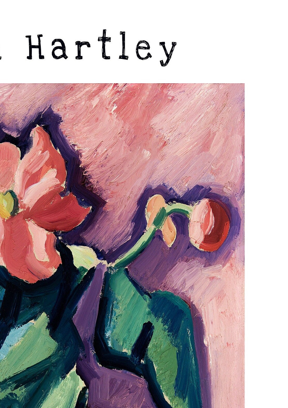 Marsden Hartley Pink Begonias Print: Abstract Bedroom Wall Art