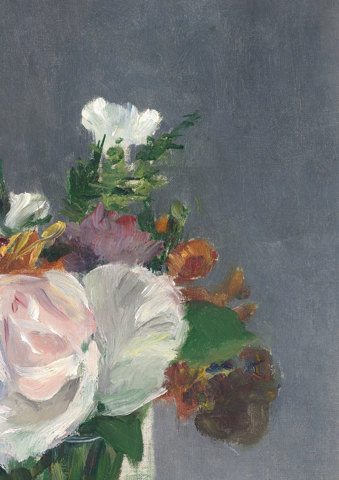 Manet Flowers in Crystal Vase Art Print: Museum Quality Wall Decor