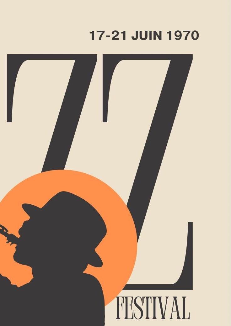 Montreux Jazz Festival 1970 Print: Vintage Music Poster
