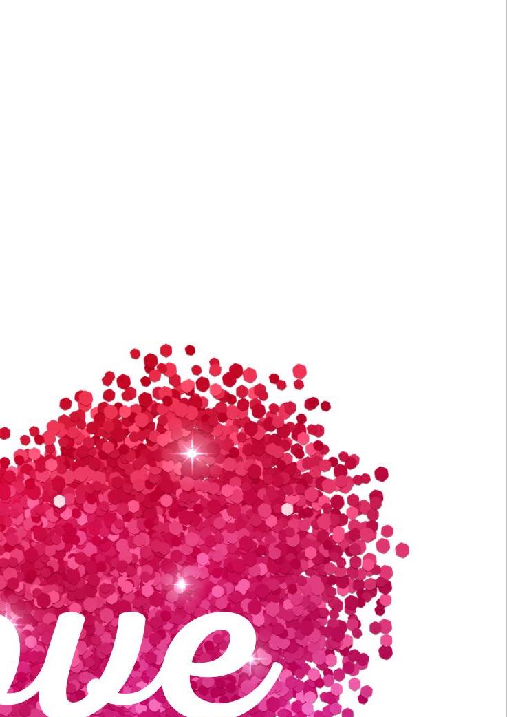 Love Heart Print: Ombre Glitter Effect, Bedroom Wall Art