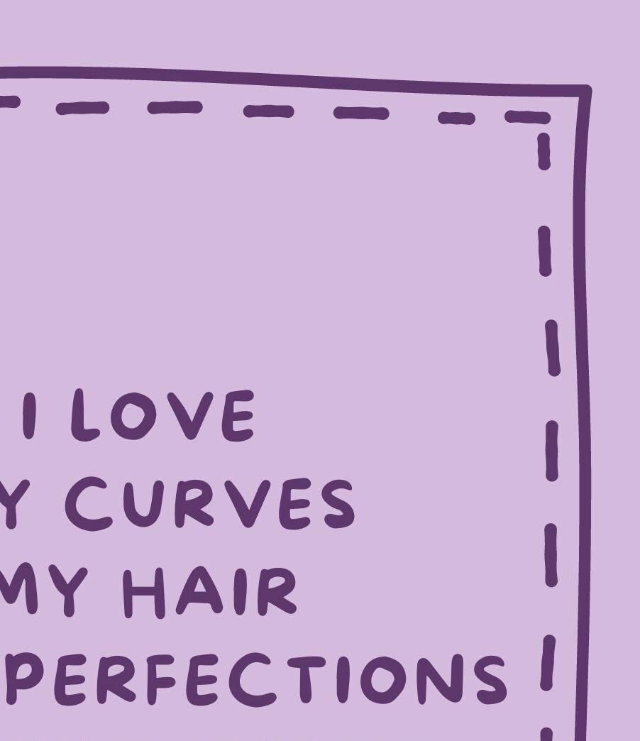 I Love Myself Typography Print: Bedroom Wall Art