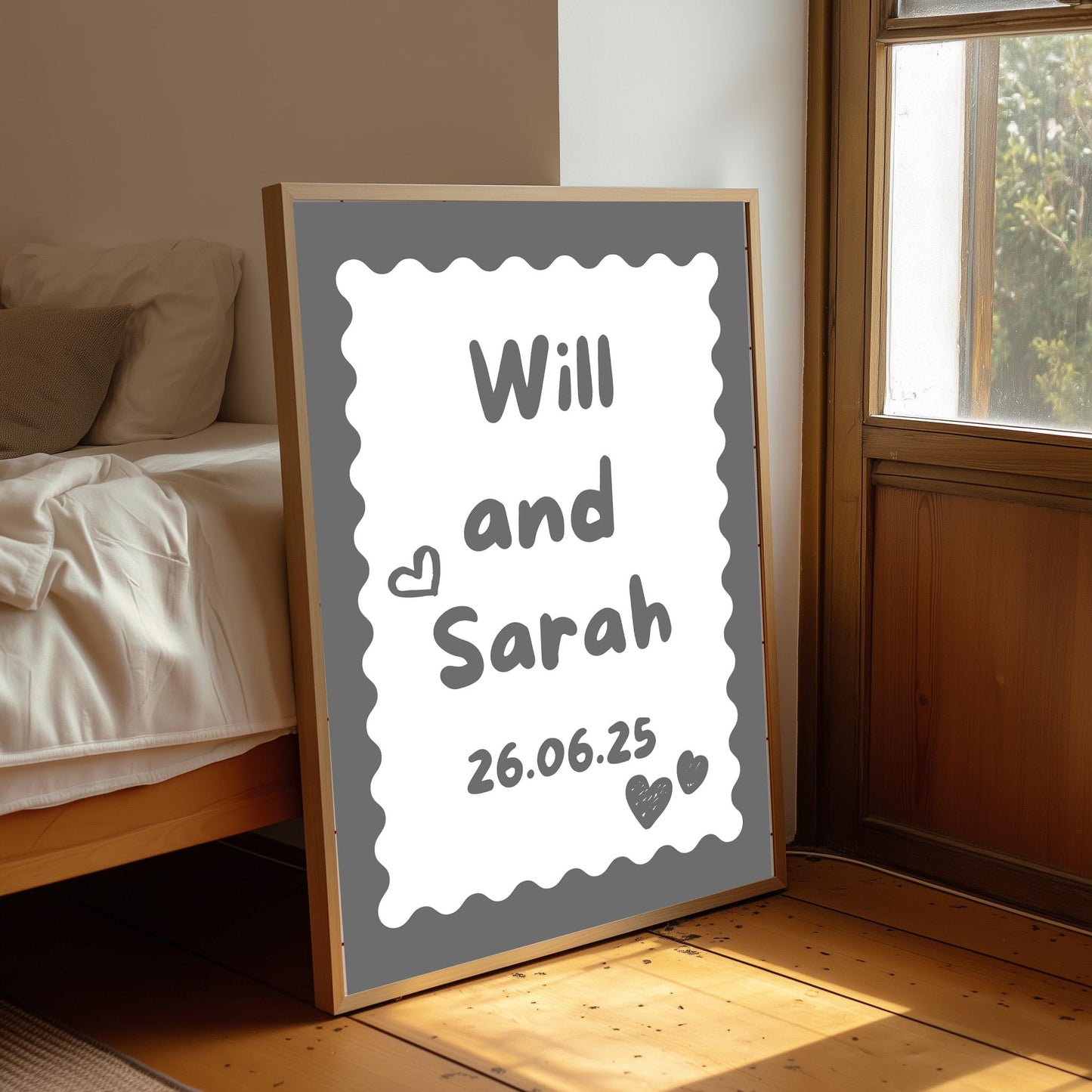 Personalized Couples Print: Wedding, Anniversary, First Date - Fine Art Paper, Valentines Day