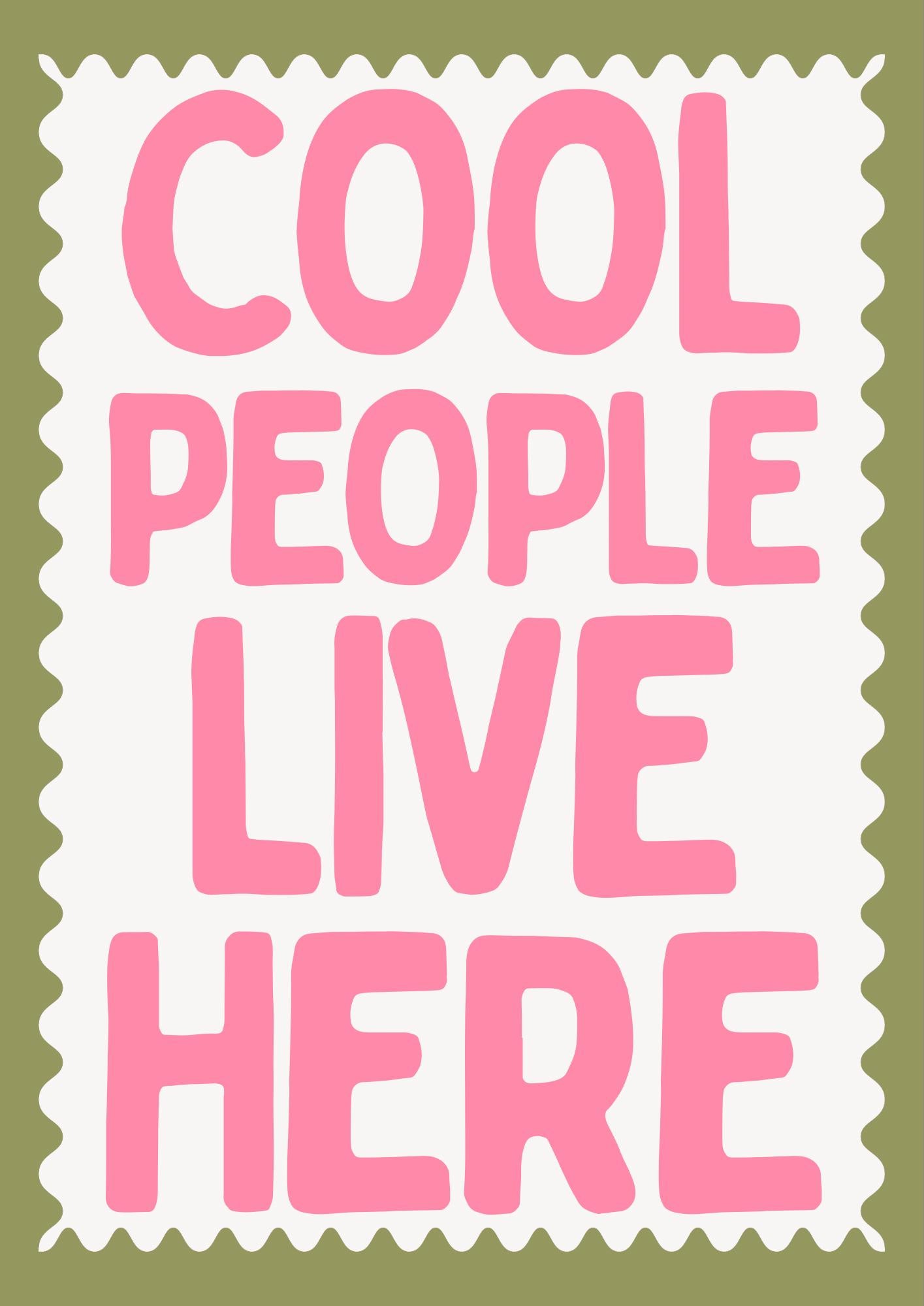 People Live Here Typography Print: Hallway Wall Art