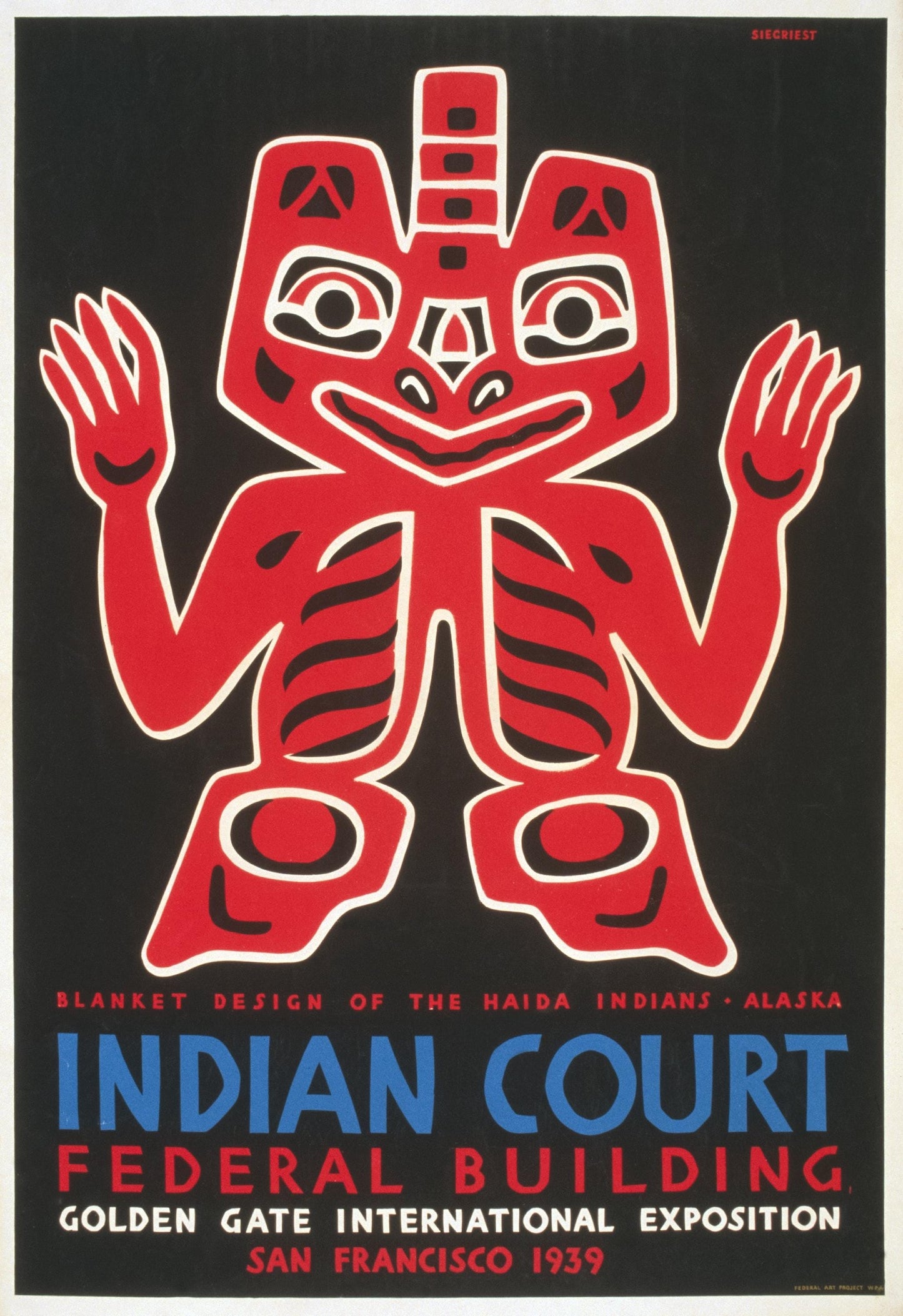 San Francisco Indian Court Federation Art Print, SF Travel Poster