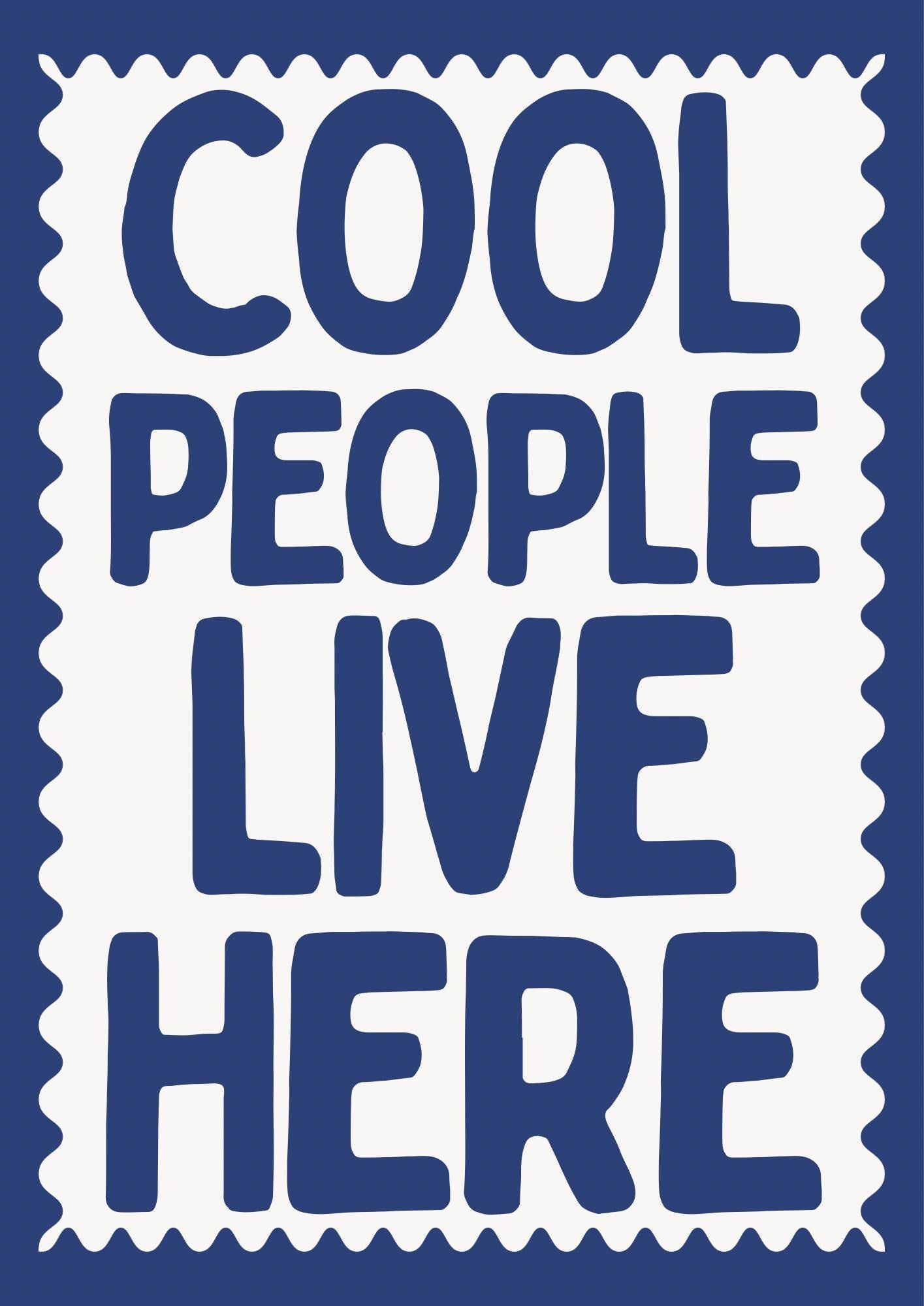 People Live Here Typography Print: Hallway Wall Art, Living Room Poster