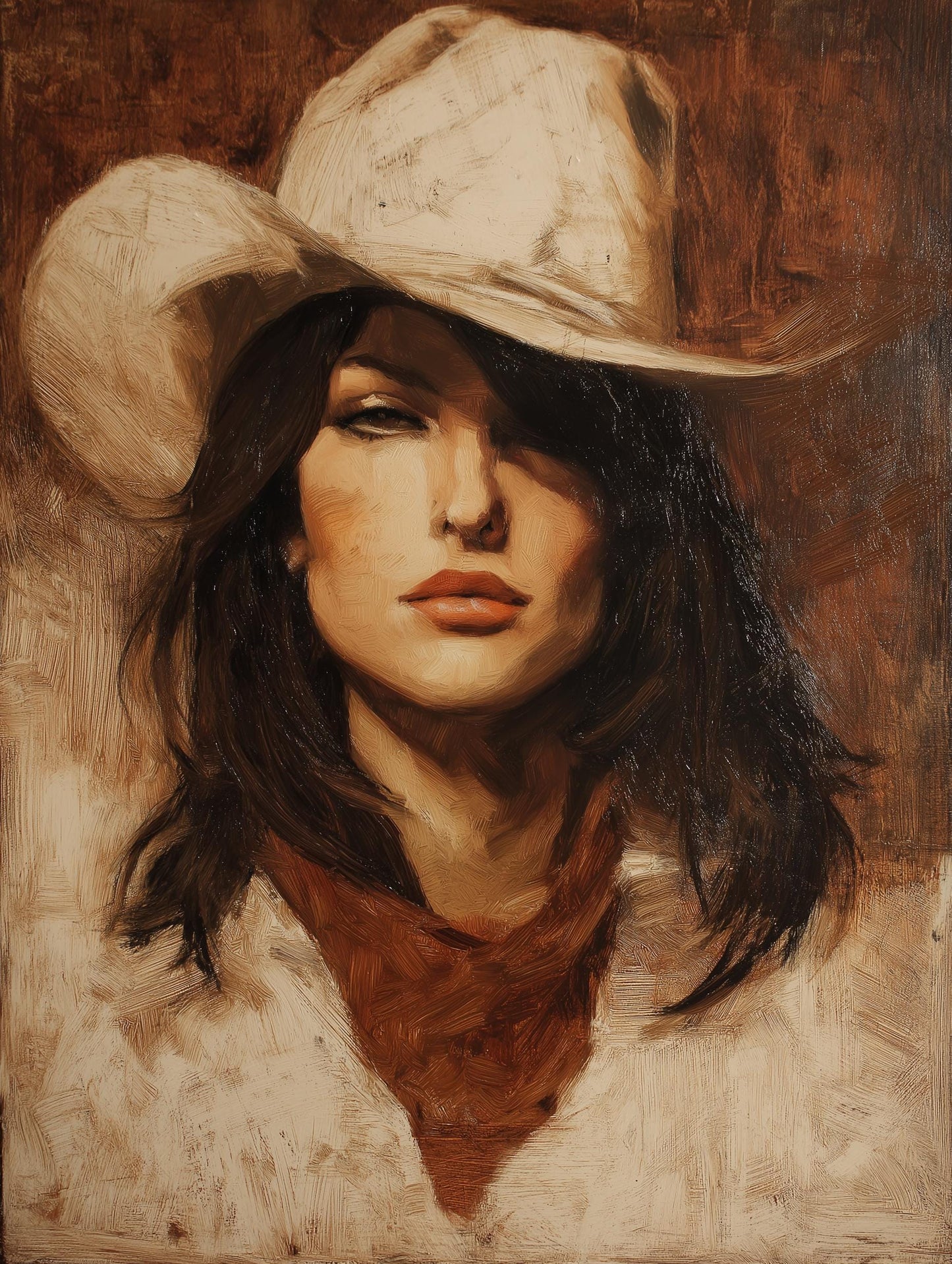 Cowgirl Print: Pretty Woman Hat Poster
