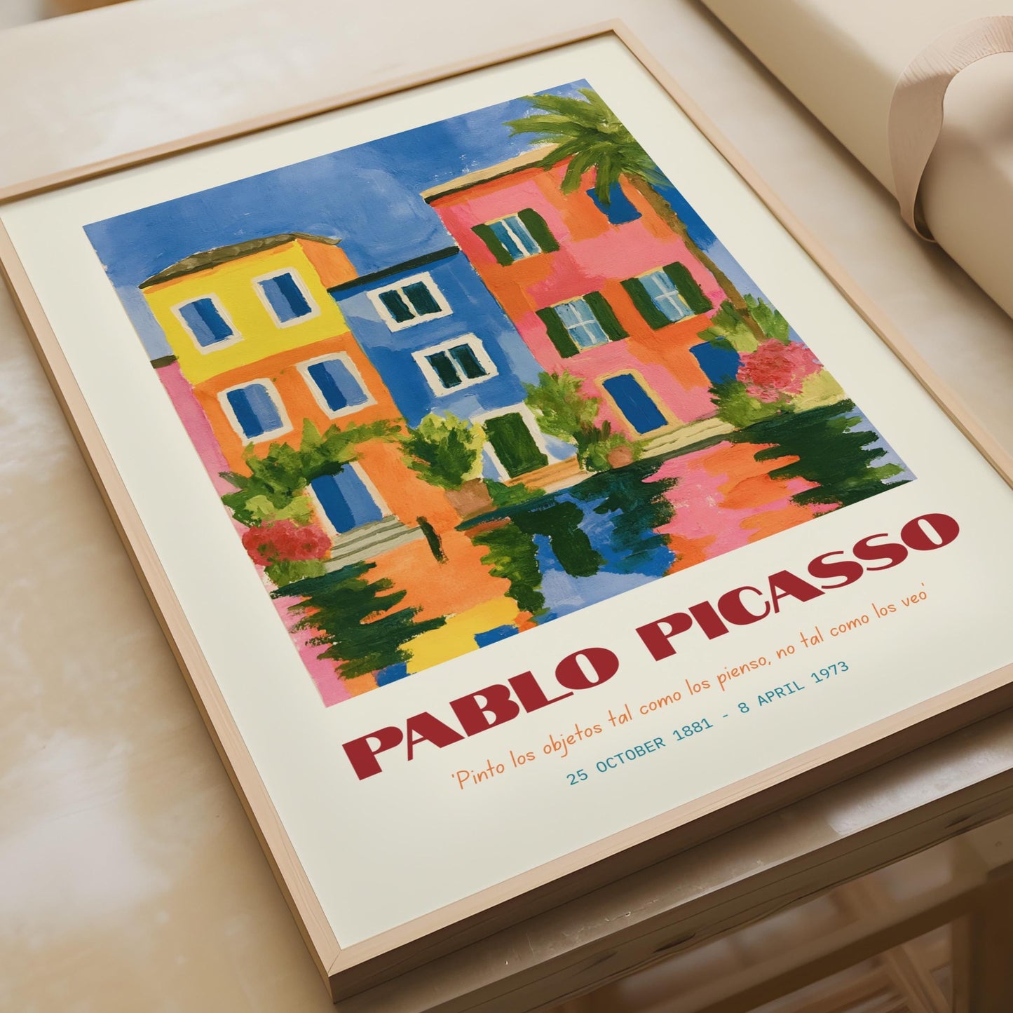 Vibrant Pablo Picasso Art Print, Colourful House Wall Art, Modern Home Decor, Artist Tribute