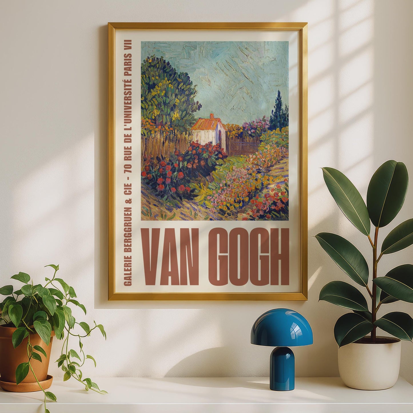 Van Gogh Garden Poster, Galerie Berggruen Paris Exhibition Print, Floral Wall Art