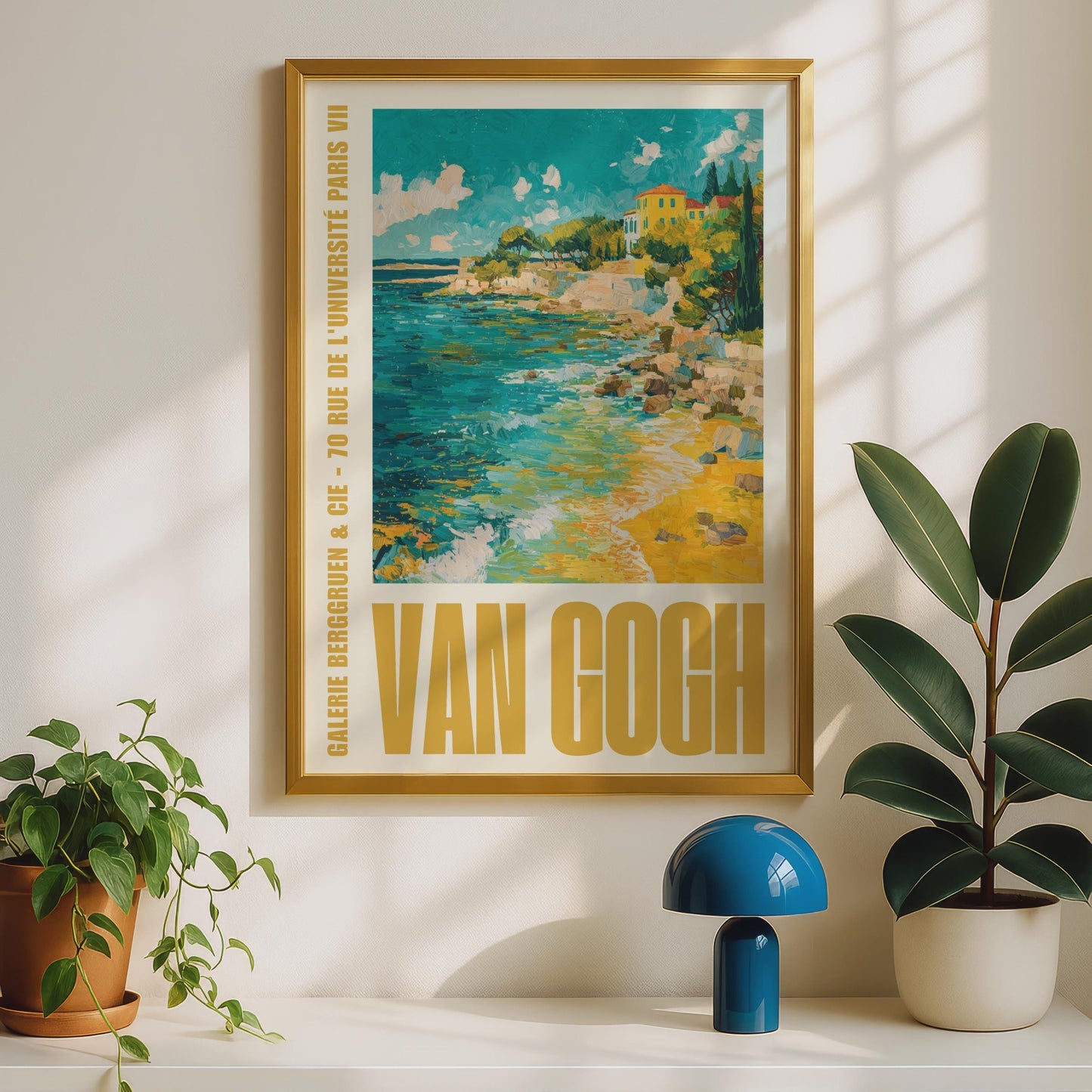 Van Gogh Exhibition Poster, Galerie Berggruen Paris, Coastal Wall Art Print