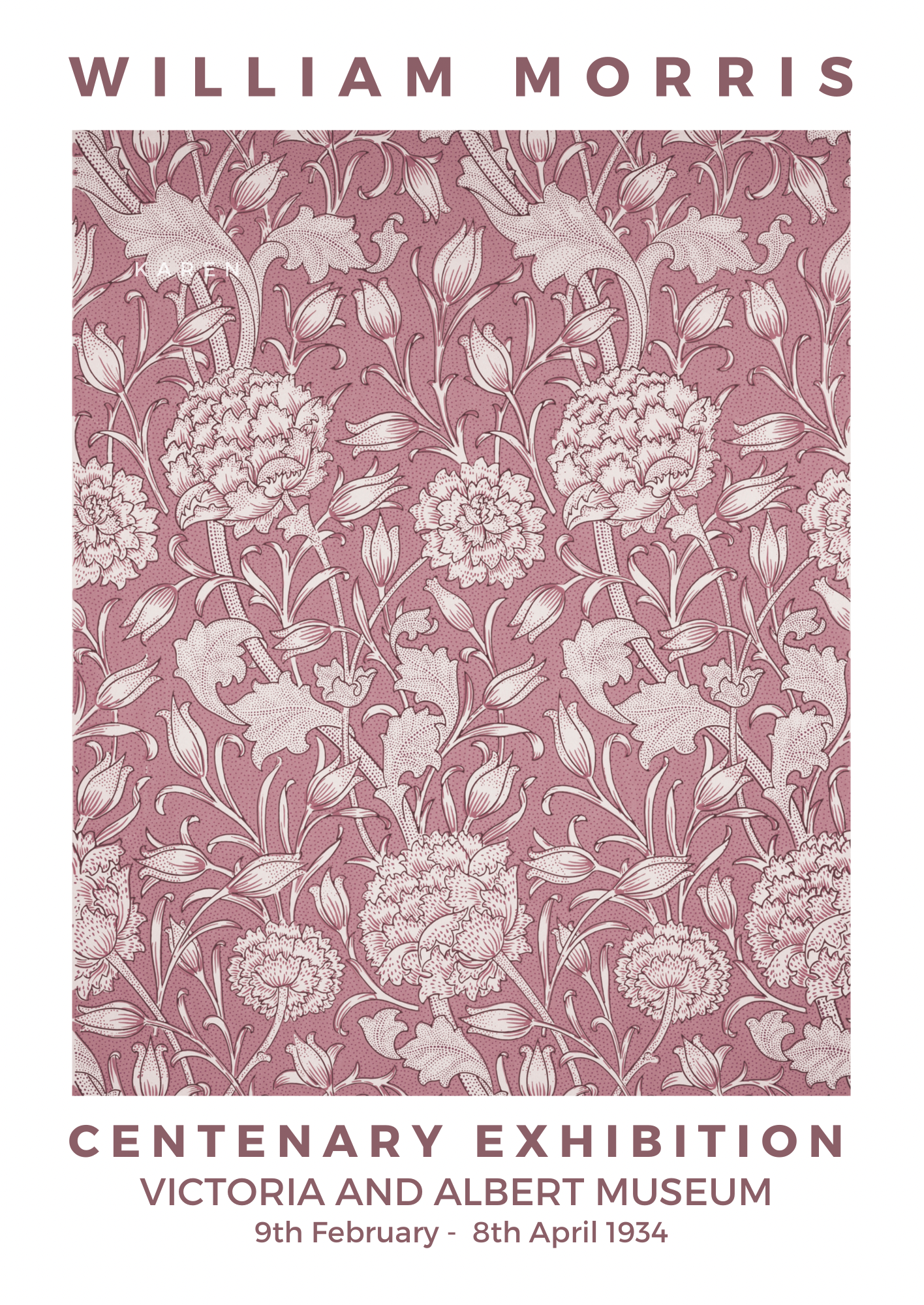 William Morris Print, Wild Tulip Pattern