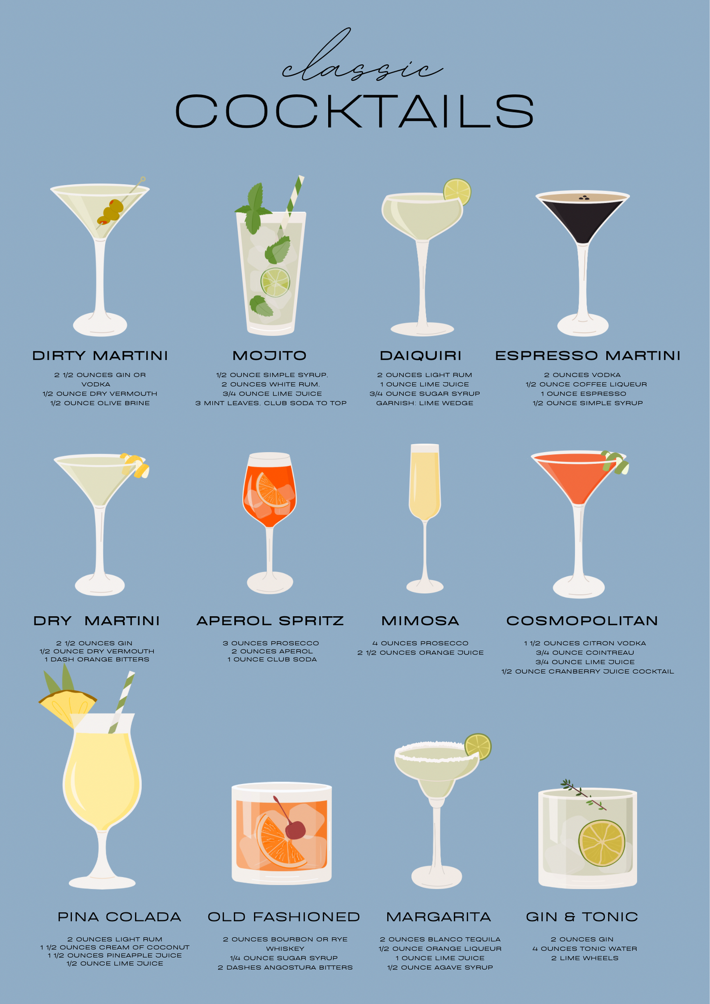 Cocktails Print