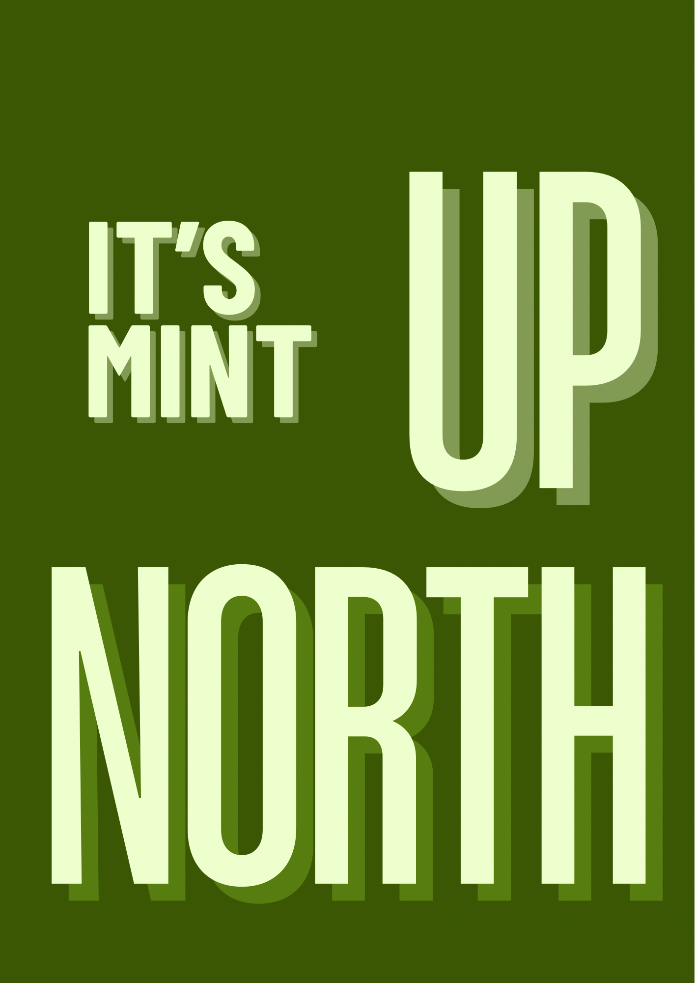 It’s Mint Up North Wall Print