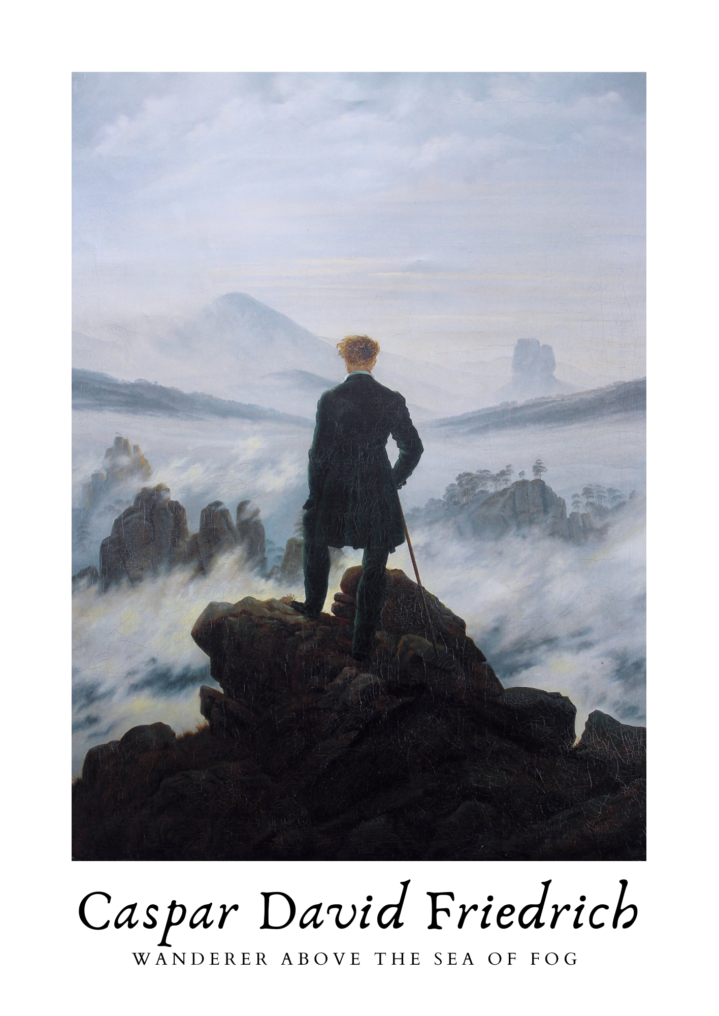 Caspar David Friedrich, Wanderer Above the Sea of Fog Print