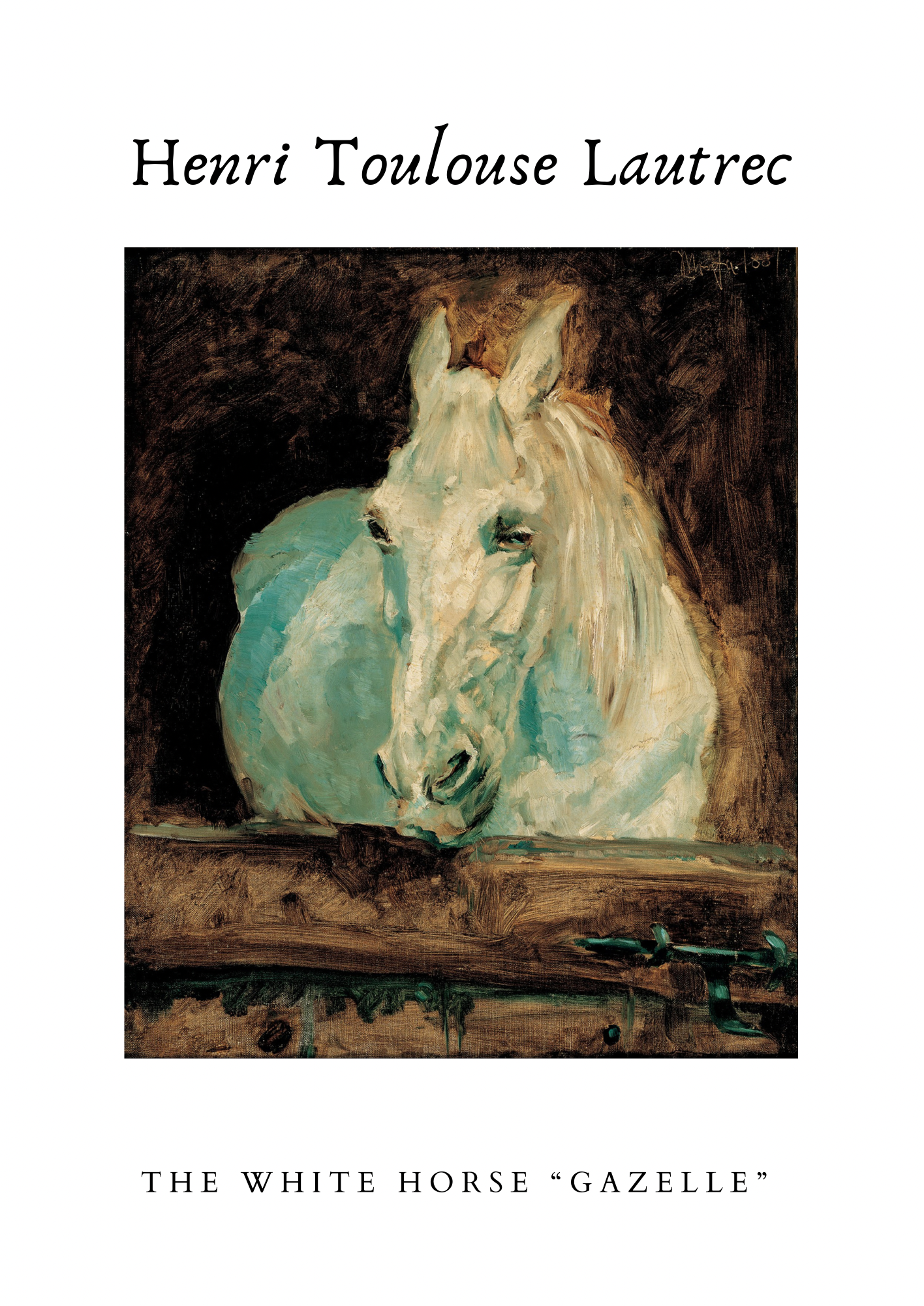 Henri Toulouse-Lautrec, The White Horse “Gazelle” Print