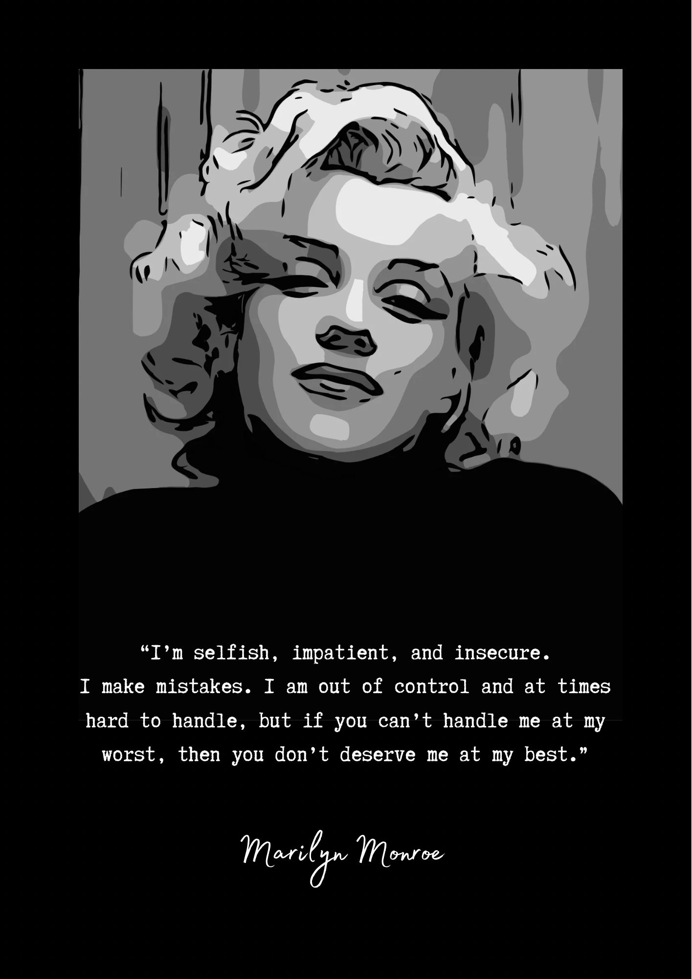 Marilyn Monroe, Quote Print