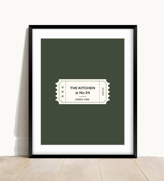 Cinema Ticket Kitchen Print