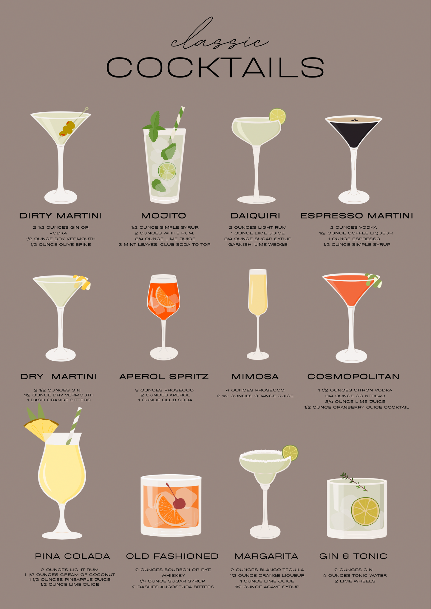 Cocktails Print