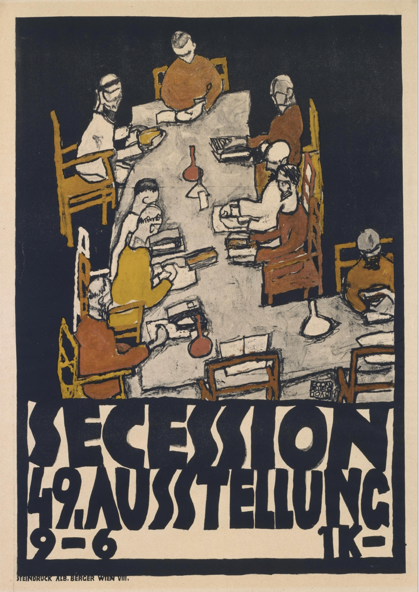 Egon Schiele, Secession 49 Exhibition Print