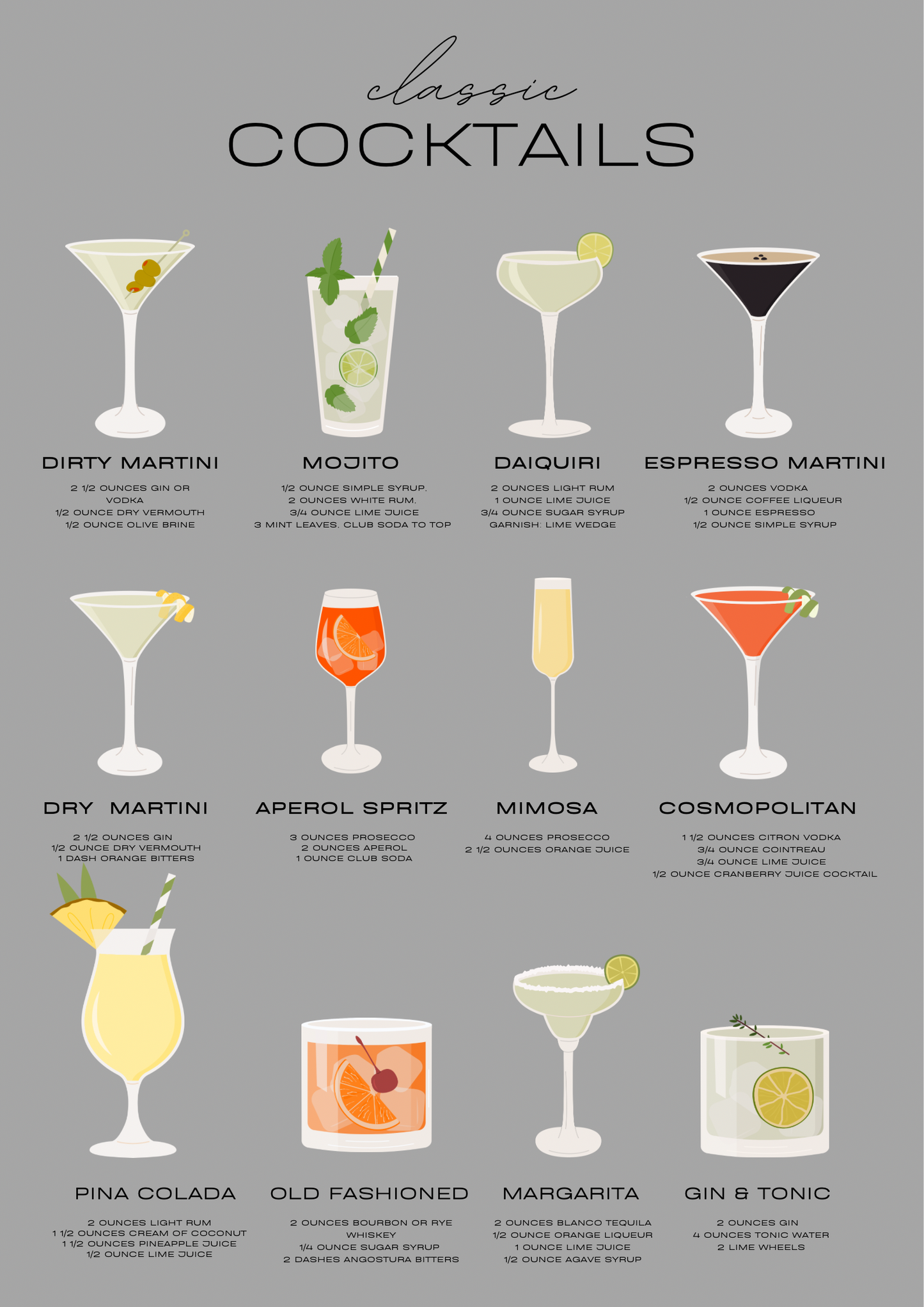 Cocktails Print