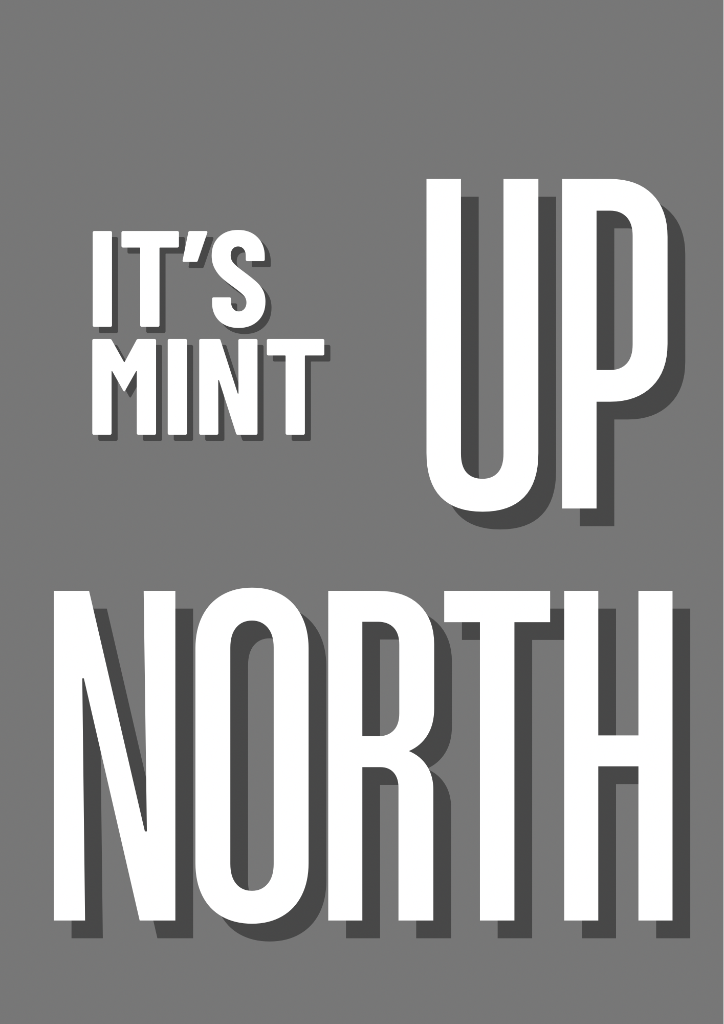 It’s Mint Up North Wall Print