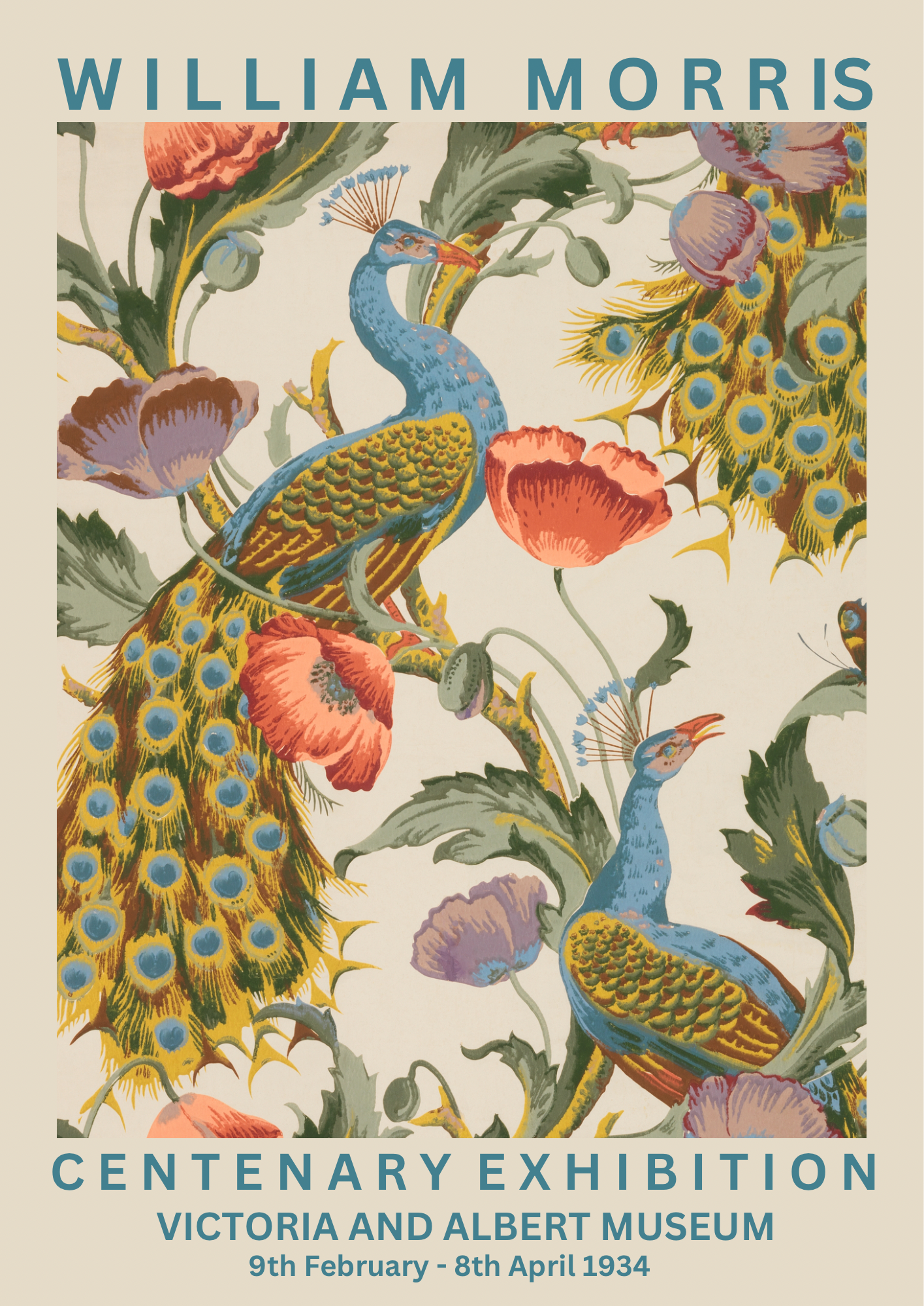 William Morris Peacock Print