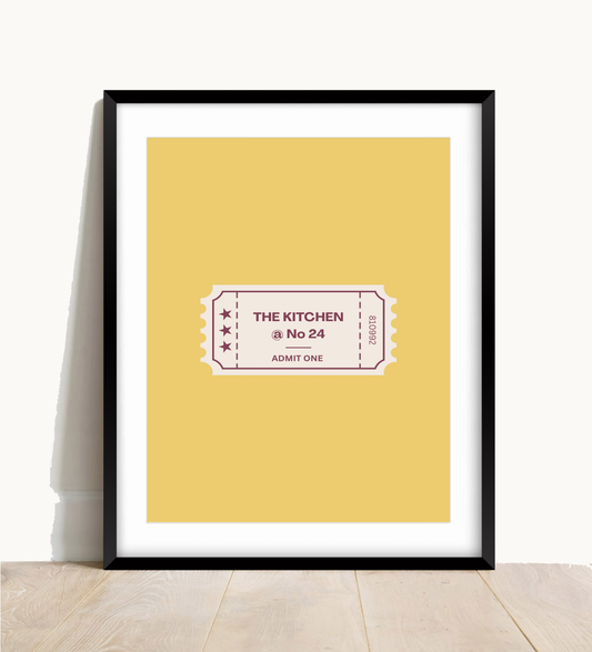 Cinema Ticket Kitchen Print