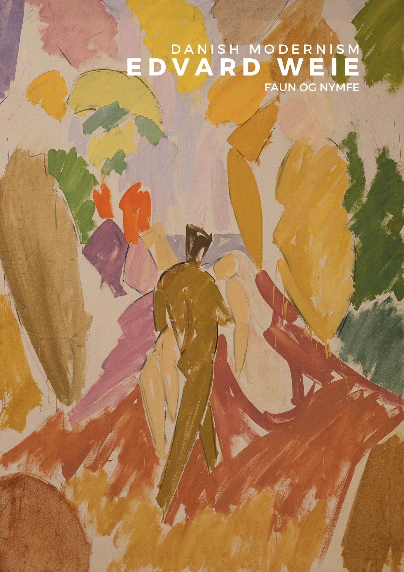 Faun og Nymfe Print, Edvard Weie