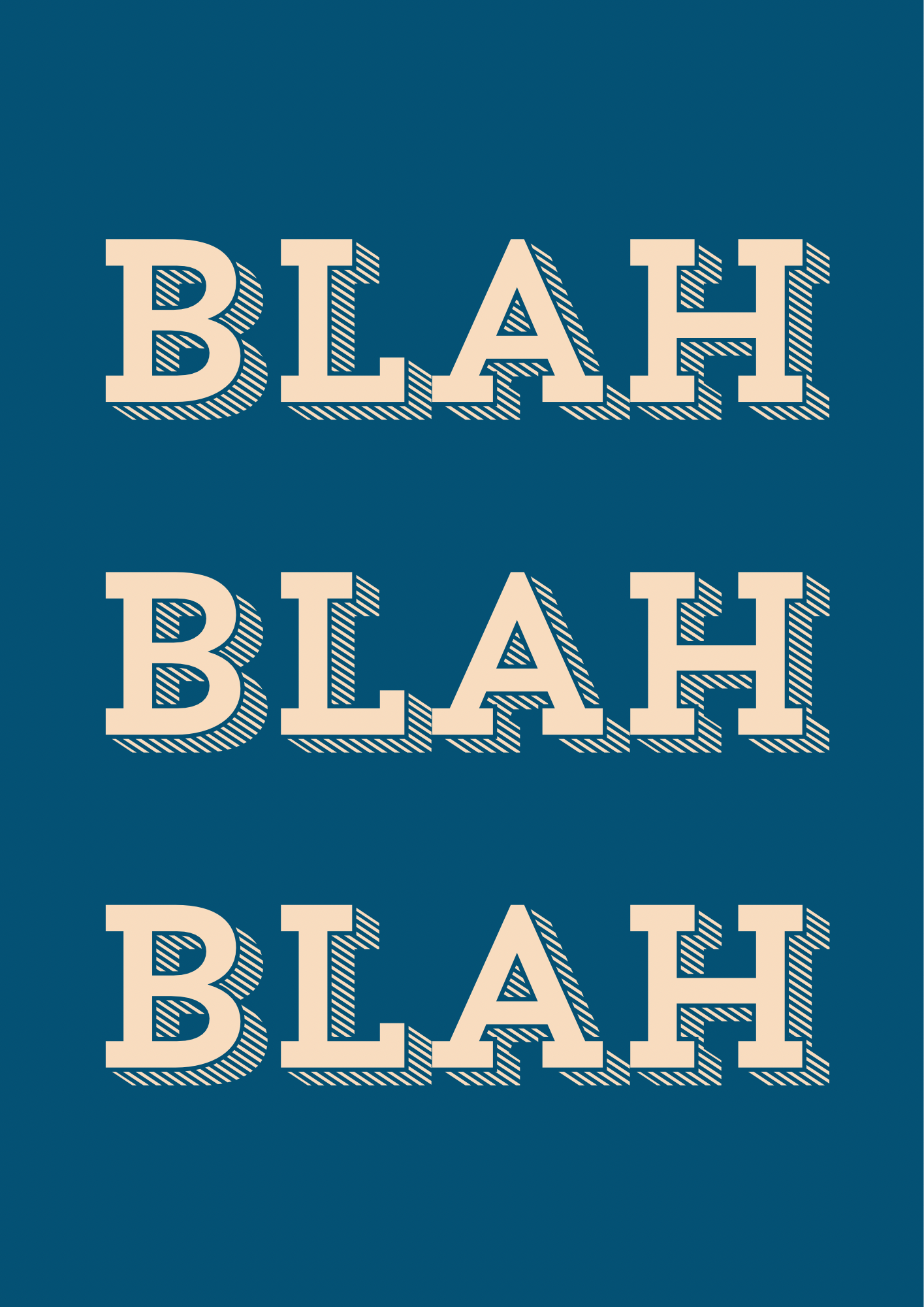 Blah Blah Blah Wall Print