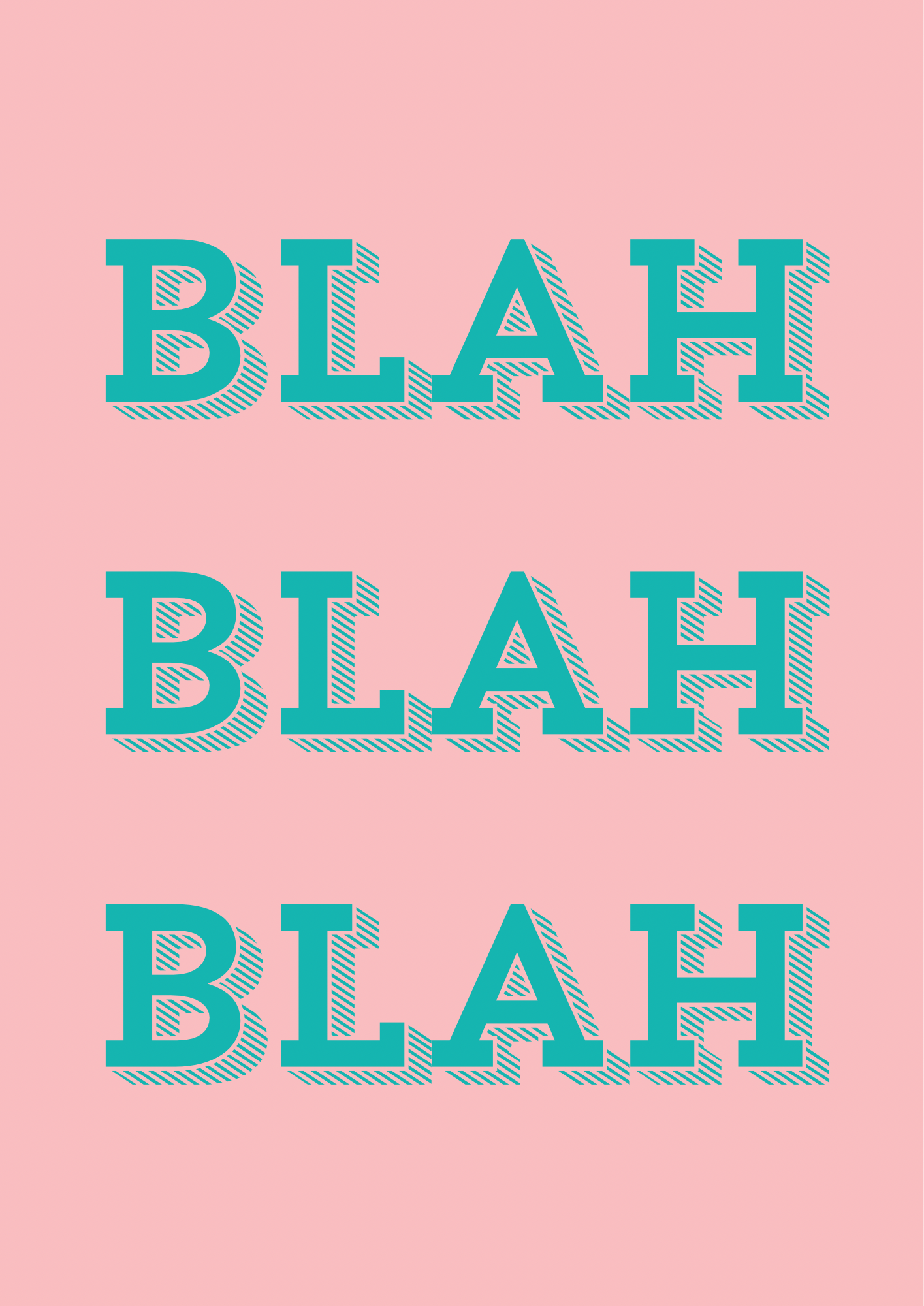Blah Blah Blah Wall Print