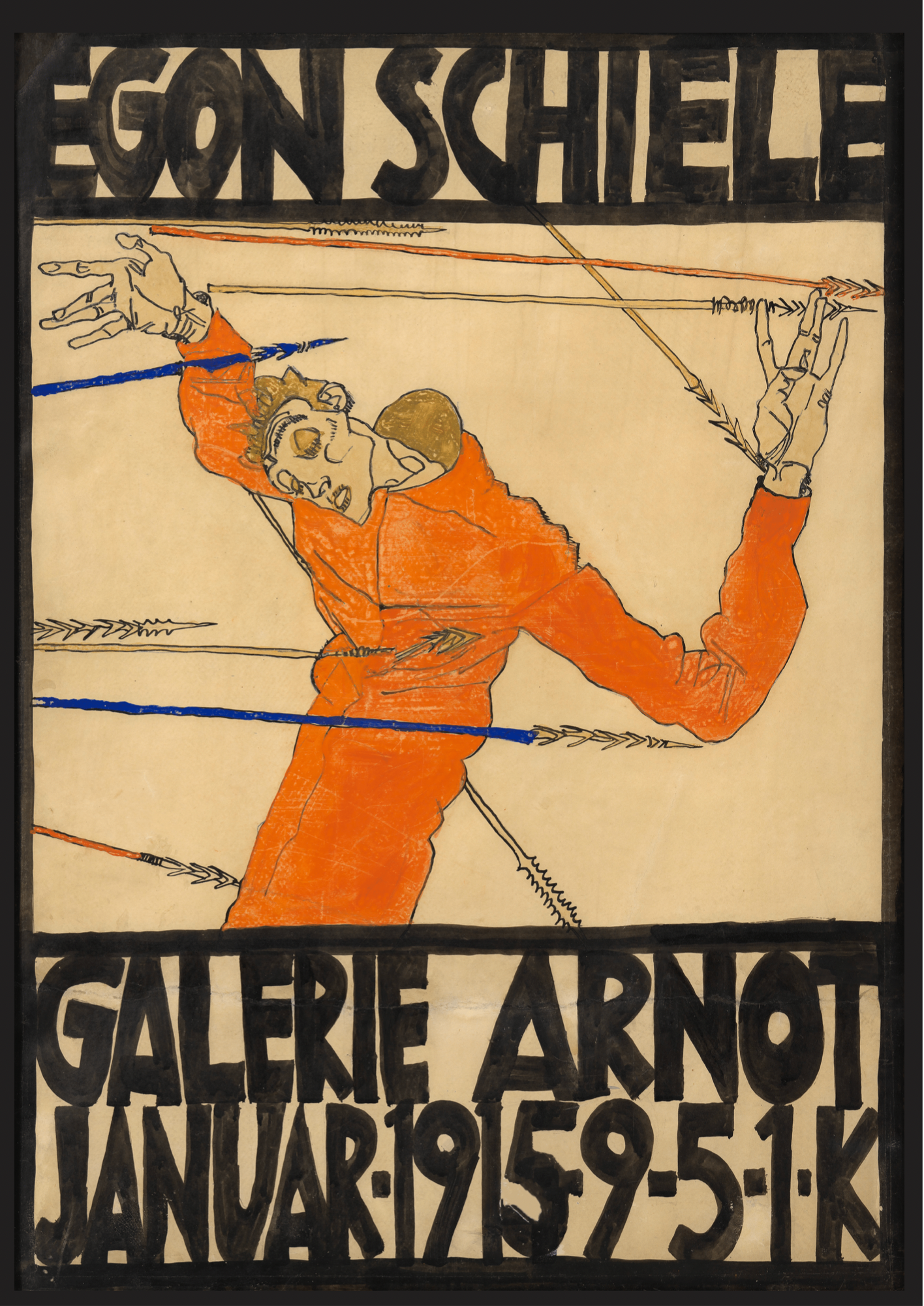 Egon Schiele, Galerie Arnot Exhibition Print