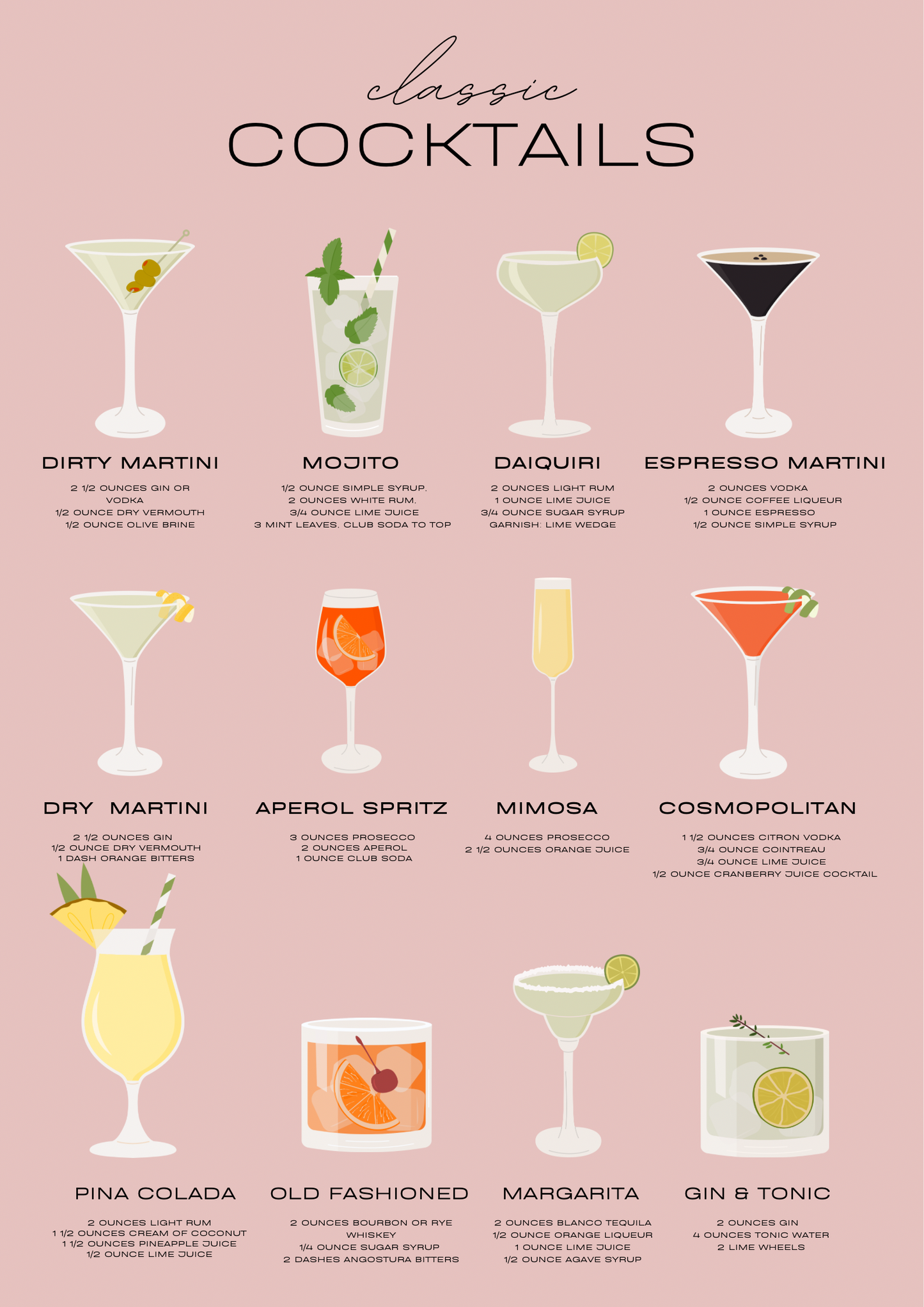 Cocktails Print