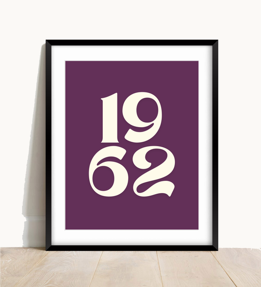 Personalised Year Wall Print