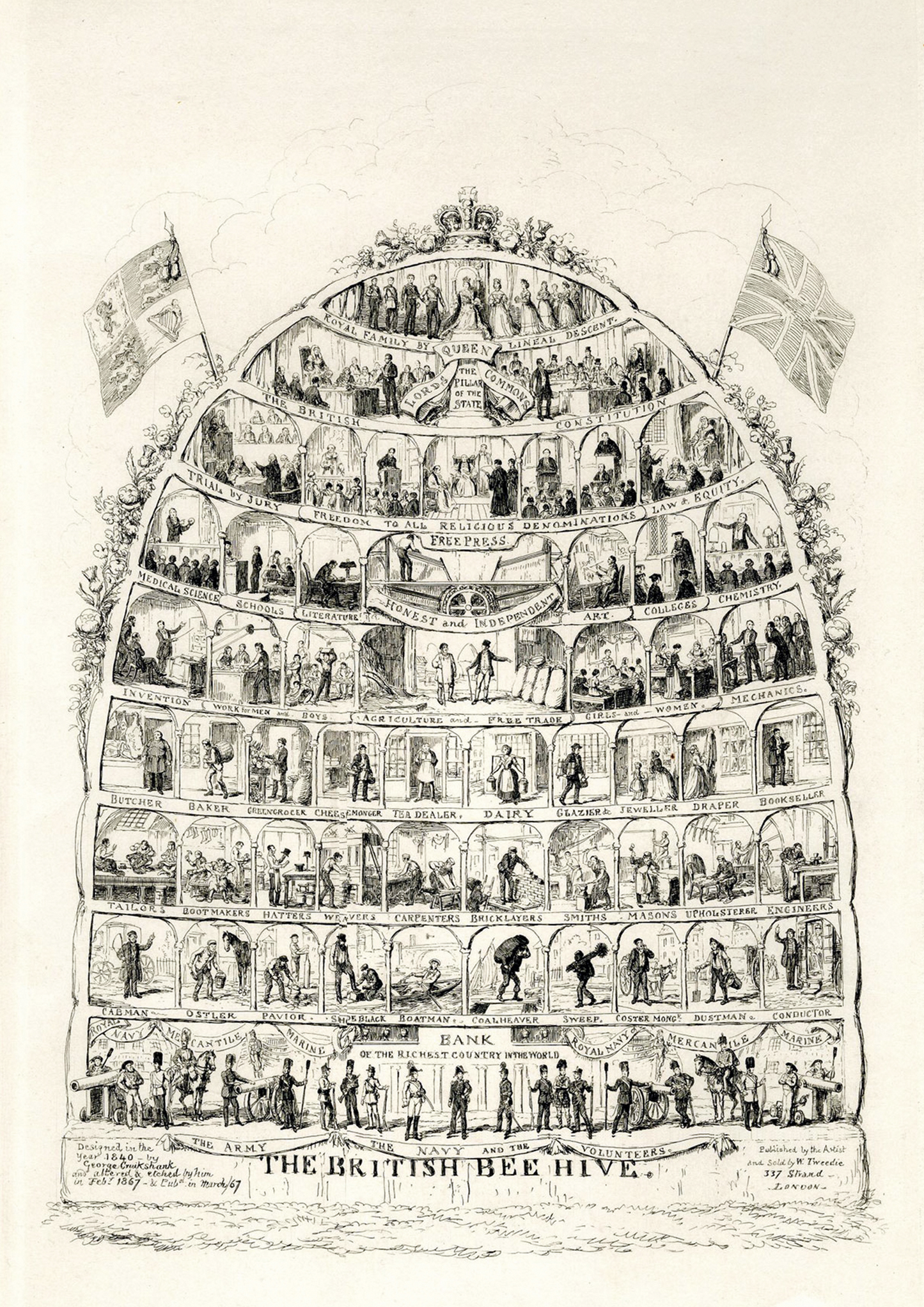 The British Bee Hive Print