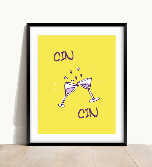 Cheers Wine Print