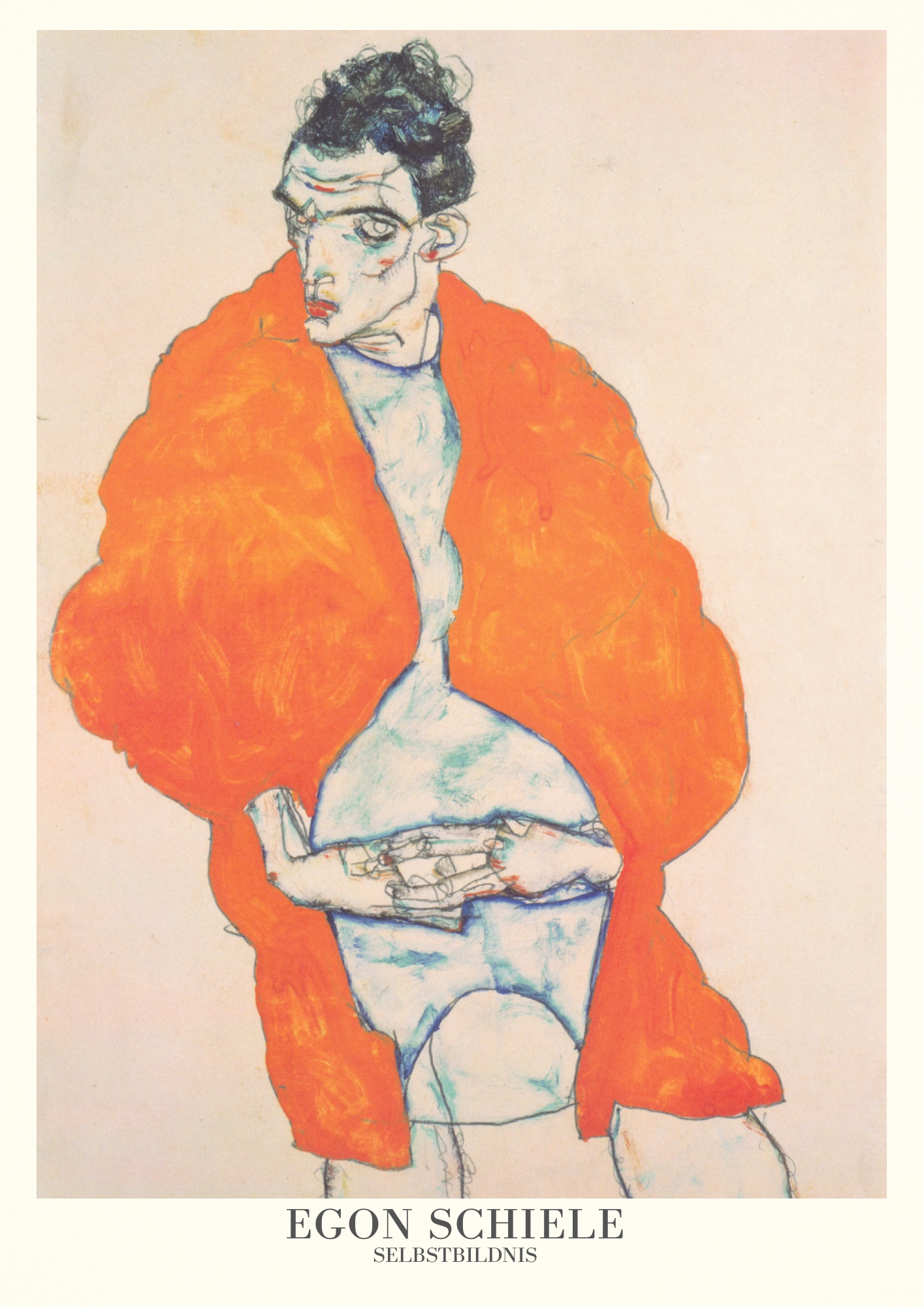 Egon Schiele, Self Portrait Print